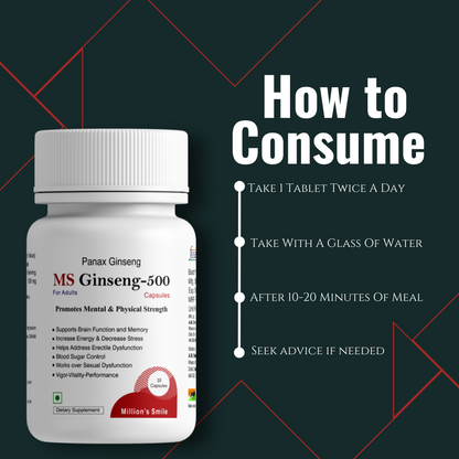 MS Ginseng-500 Capsules - 30caps.