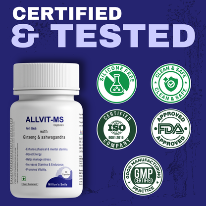 MS-ALLVIT Capsules for Men with Ginseng & Ashwagandha - 30caps.