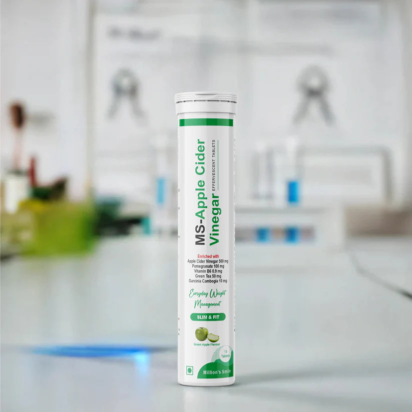 MS-Apple Cider Vinegar Effervescent Tablets - 15tabs.